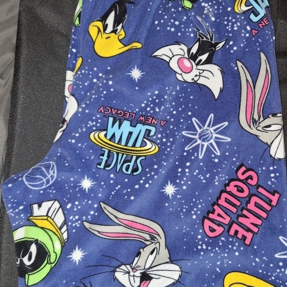 Space Jam Tune Squad Fleece Pajama Pants Plus Size - Picture 4 of 5